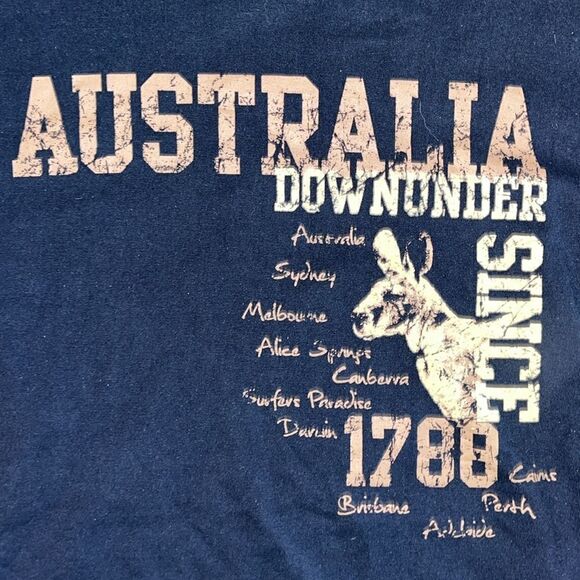 Classic OZ Blue Import Cotton Australian Australia Great Barrier Reef T shirt XL - Picture 2 of 3